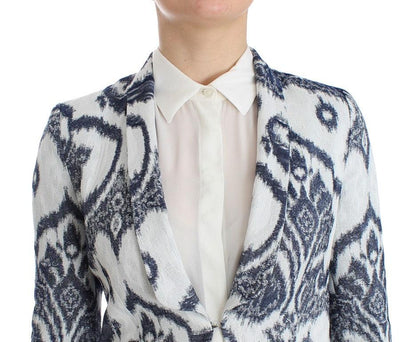 Blue White Blazer Suit Jacket - Designed by Christian Pellizzari Available to Buy at a Discounted Price on Moon Behind The Hill Online Designer Discount Store
