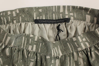 Gray Mini Short A-Line Skirt - Designed by Comeforbreakfast Available to Buy at a Discounted Price on Moon Behind The Hill Online Designer Discount Store