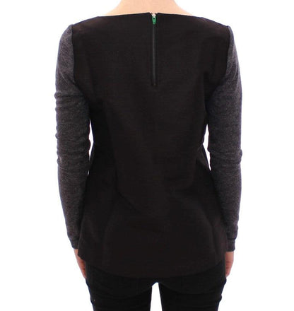 Black Gray Longsleeve Pullover Sweater - Designed by KAALE SUKTAE Available to Buy at a Discounted Price on Moon Behind The Hill Online Designer Discount Store