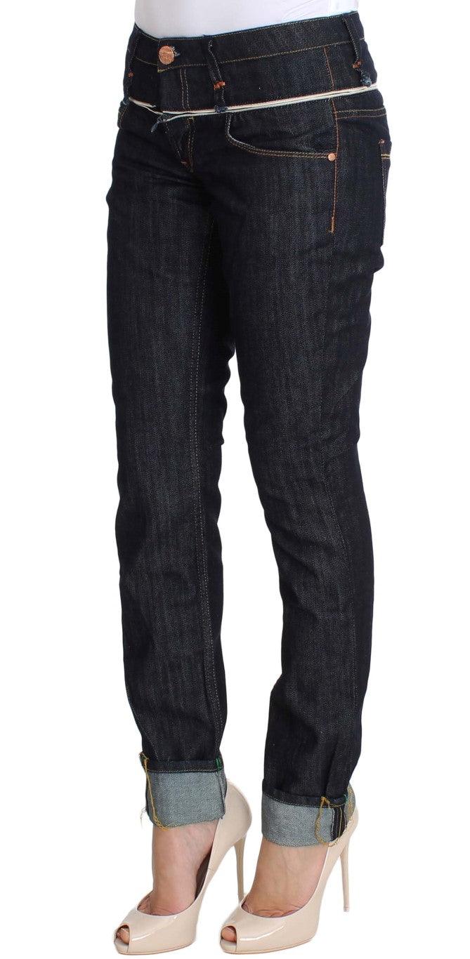 Blue Denim Cotton Bottoms Straight Fit Jeans - Designed by Acht Available to Buy at a Discounted Price on Moon Behind The Hill Online Designer Discount Store