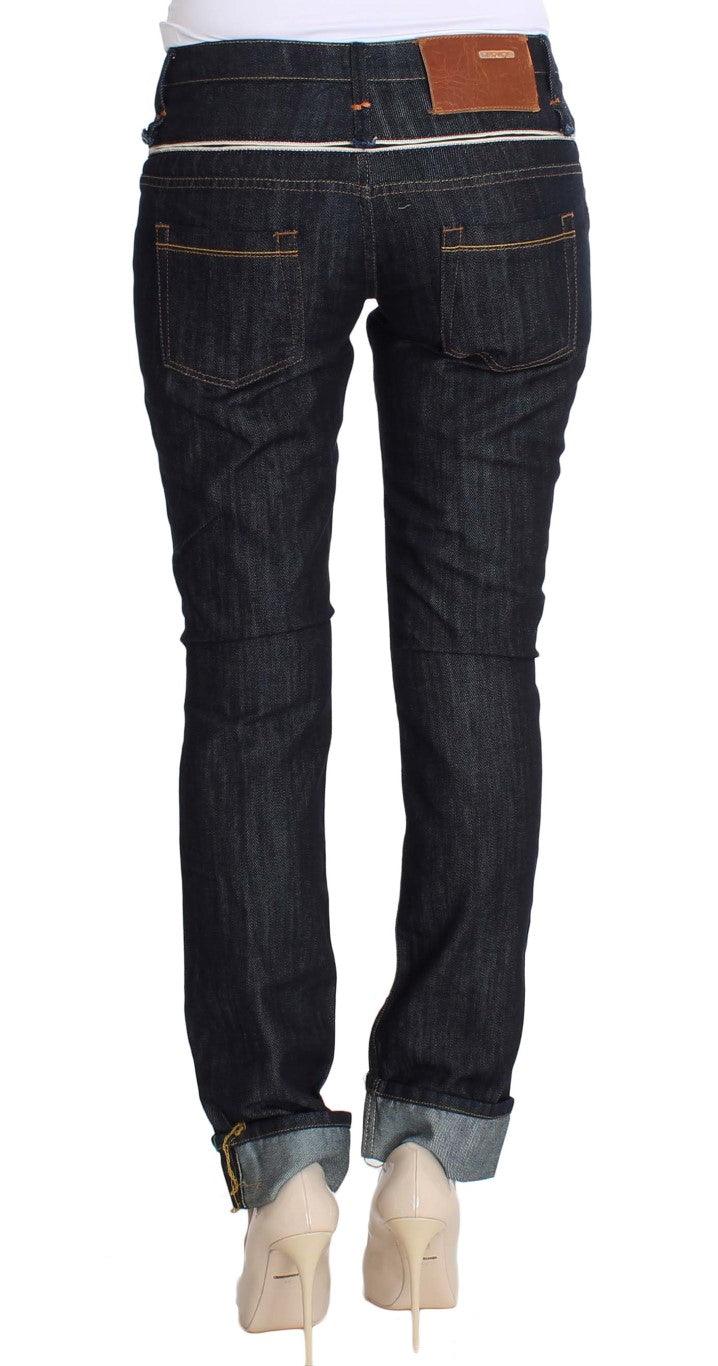 Blue Denim Cotton Bottoms Straight Fit Jeans - Designed by Acht Available to Buy at a Discounted Price on Moon Behind The Hill Online Designer Discount Store