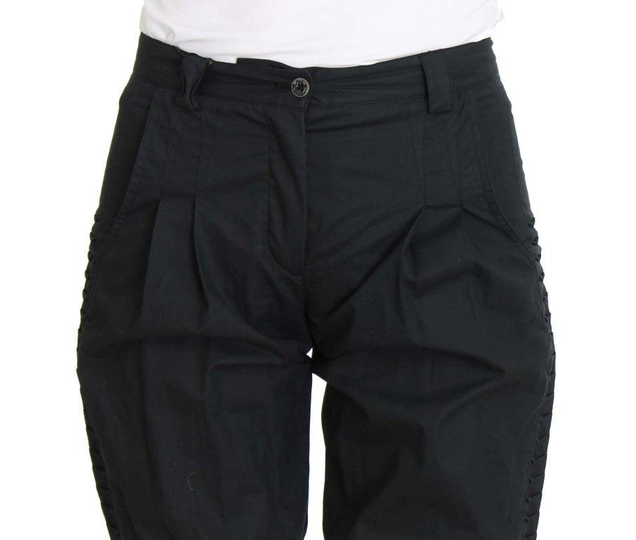 Blue Cotton 3/4 Length Pants - Designed by Ermanno Scervino Available to Buy at a Discounted Price on Moon Behind The Hill Online Designer Discount Store