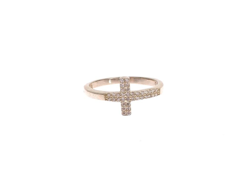 Silver CZ Cross 925 Ring designed by Nialaya available from Moon Behind The Hill's Women's Jewellery & Watches range