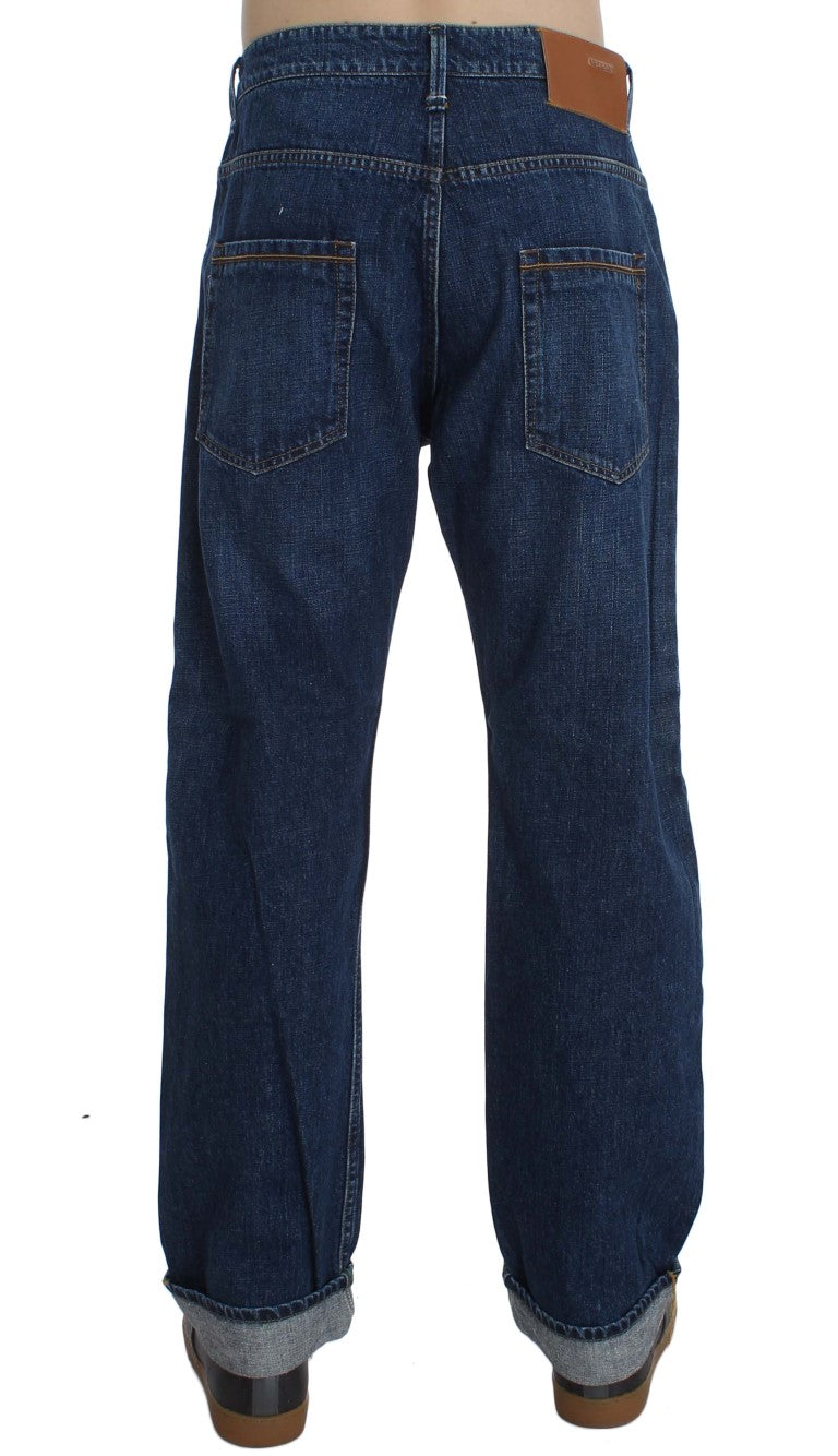 Blue Wash Cotton Baggy Loose Fit Jeans - Designed by Acht Available to Buy at a Discounted Price on Moon Behind The Hill Online Designer Discount Store