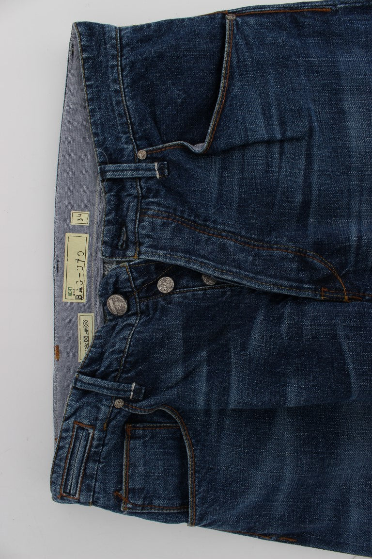 Blue Wash Cotton Baggy Loose Fit Jeans - Designed by Acht Available to Buy at a Discounted Price on Moon Behind The Hill Online Designer Discount Store