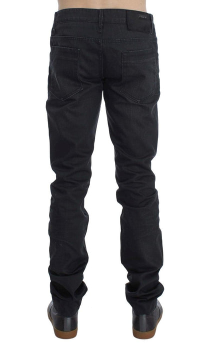 Grey Cotton Skinny Slim Fit Jeans - Designed by Acht Available to Buy at a Discounted Price on Moon Behind The Hill Online Designer Discount Store