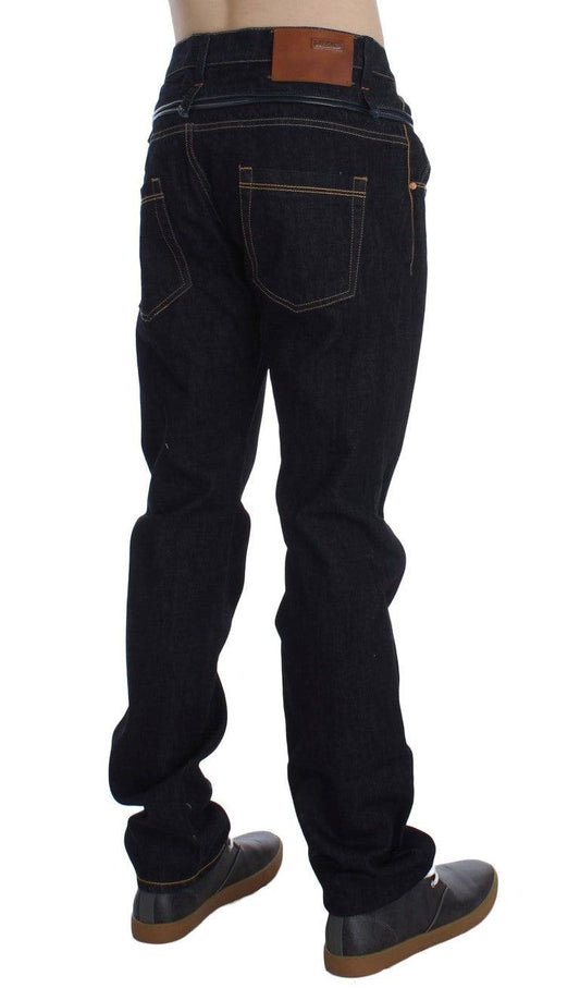 Blue Cotton Regular Straight Fit Jeans - Designed by Acht Available to Buy at a Discounted Price on Moon Behind The Hill Online Designer Discount Store