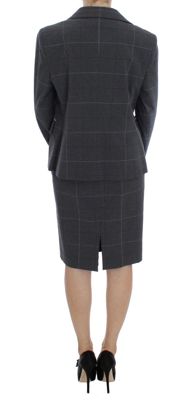 Gray Stretch Sheath Dress Suit Set - Designed by BENCIVENGA Available to Buy at a Discounted Price on Moon Behind The Hill Online Designer Discount Store