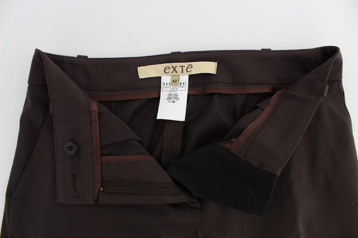 Brown Stretch Two Button Suit - Designed by Exte Available to Buy at a Discounted Price on Moon Behind The Hill Online Designer Discount Store