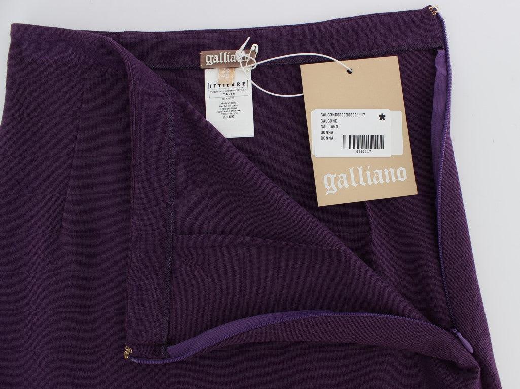 Purple Stretch Pencil Skirt designed by John Galliano available from Moon Behind The Hill's Women's Clothing range