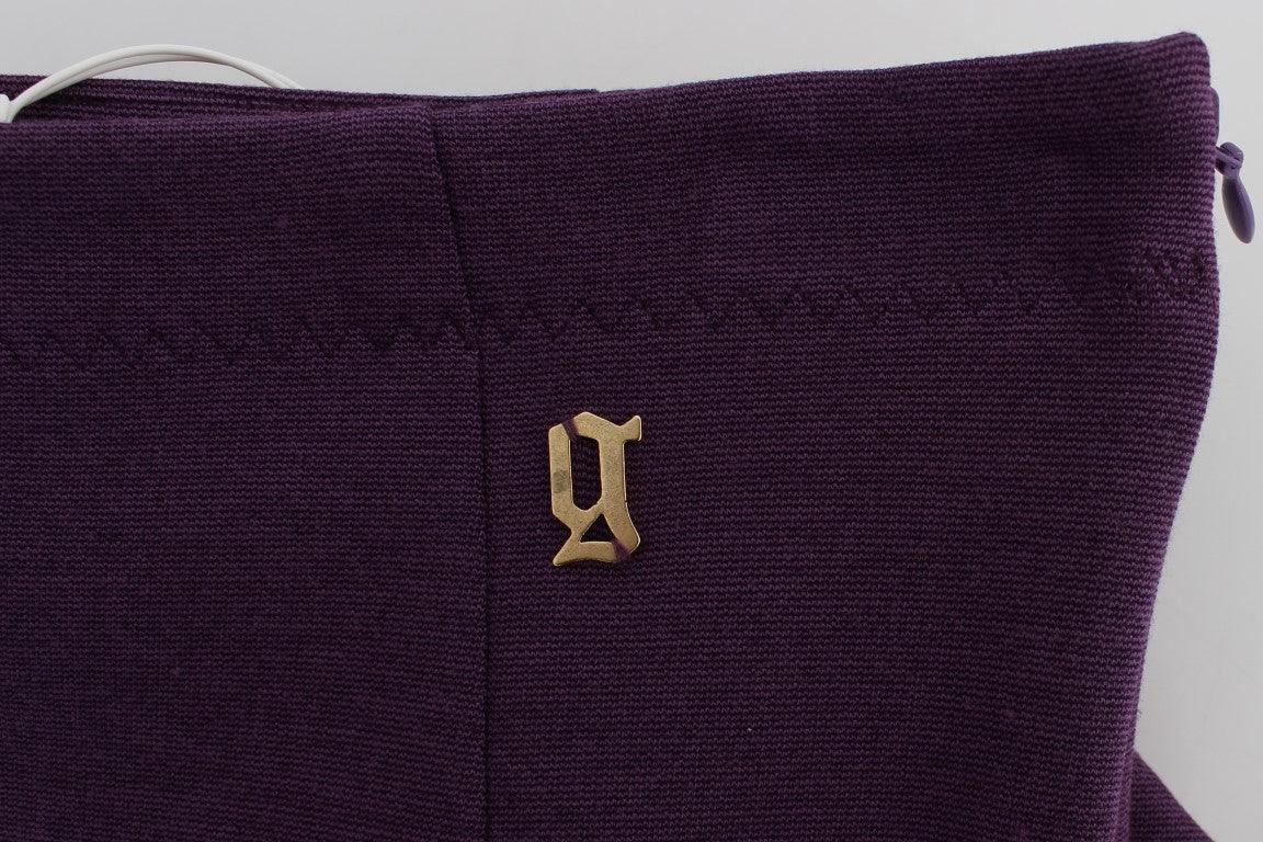 Purple Stretch Pencil Skirt designed by John Galliano available from Moon Behind The Hill's Women's Clothing range