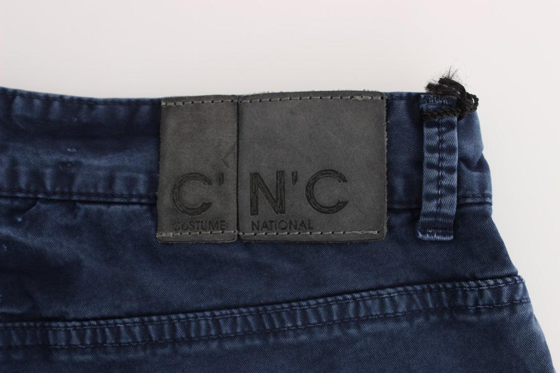 Blue Cotton Blend Denim Jeans - Designed by Costume National Available to Buy at a Discounted Price on Moon Behind The Hill Online Designer Discount Store