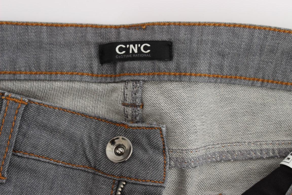 Gray Cotton Regular Fit Denim Jeans - Designed by Costume National Available to Buy at a Discounted Price on Moon Behind The Hill Online Designer Discount Store