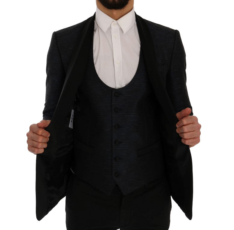 Dolce & Gabbana Men's Blue MARTINI Slim 2 Piece Blazer - Designed by Dolce & Gabbana Available to Buy at a Discounted Price on Moon Behind The Hill Online Designer Discount Store