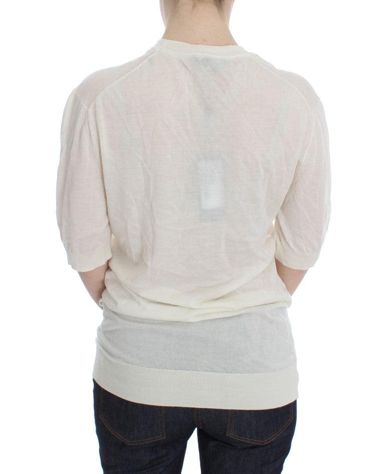 White 100% Cashmere Sweater designed by Dolce & Gabbana available from Moon Behind The Hill's Women's Clothing range