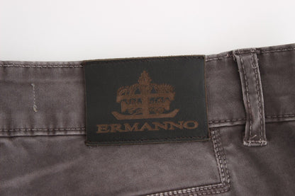 Gray Slim Jeans Denim Pants Skinny Leg Stretch - Designed by Ermanno Scervino Available to Buy at a Discounted Price on Moon Behind The Hill Online Designer Discount Store