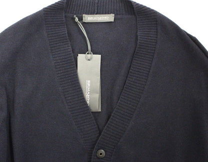 Blue Wool Cashmere Cardigan Pullover Sweater - Designed by Ermanno Scervino Available to Buy at a Discounted Price on Moon Behind The Hill Online Designer Discount Store