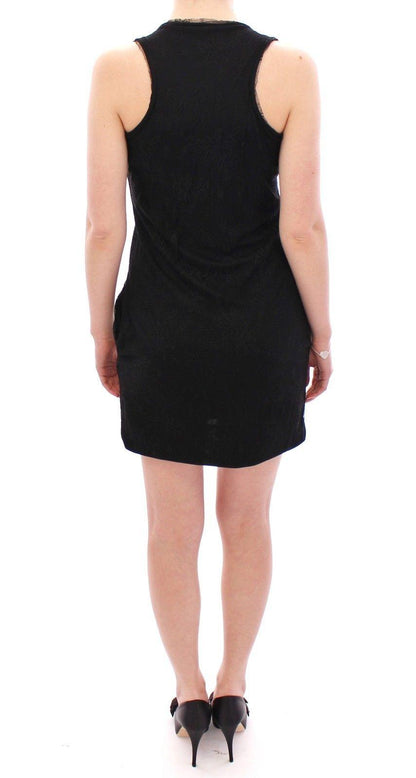 Black Lace Lined Stretch Mini Dress - Designed by Ermanno Scervino Available to Buy at a Discounted Price on Moon Behind The Hill Online Designer Discount Store
