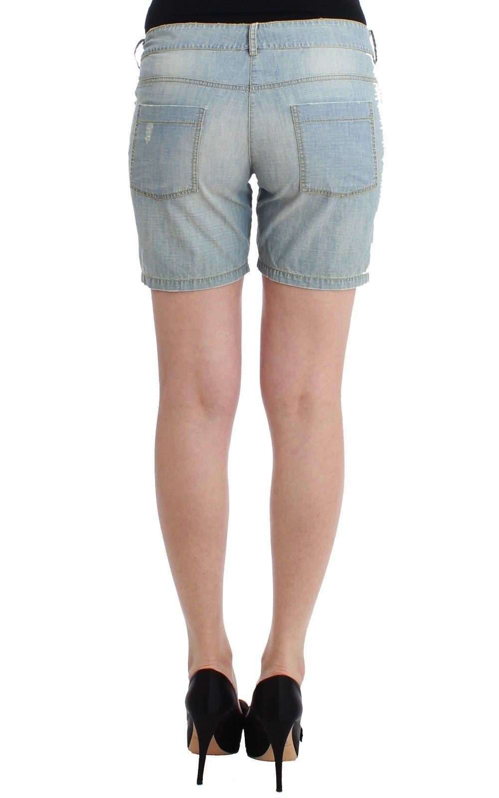 Beachwear Blue Denim City Casual Dress Shorts - Designed by Ermanno Scervino Available to Buy at a Discounted Price on Moon Behind The Hill Online Designer Discount Store