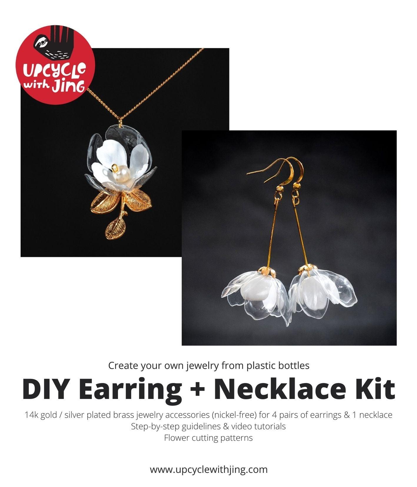 DIY Jewelry Earrings & Necklace Kit - Designed by Upcycle with Jing Available to Buy at a Discounted Price on Moon Behind The Hill Online Designer Discount Store