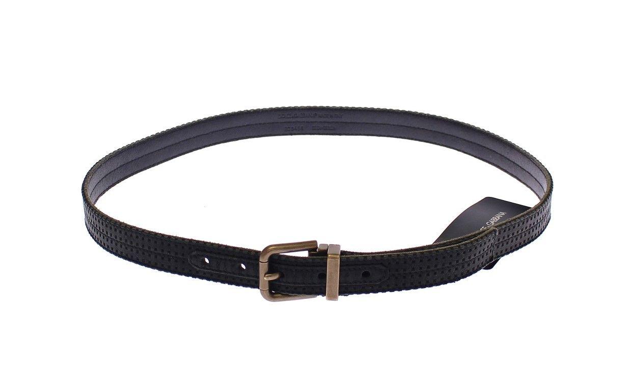 Blue Leather Logo Belt - Designed by Dolce & Gabbana Available to Buy at a Discounted Price on Moon Behind The Hill Online Designer Discount Store