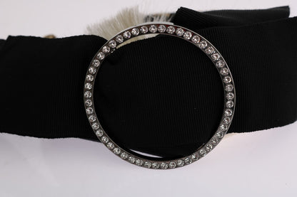 Black Crystal White Diadem Headband - Designed by Dolce & Gabbana Available to Buy at a Discounted Price on Moon Behind The Hill Online Designer Discount Store