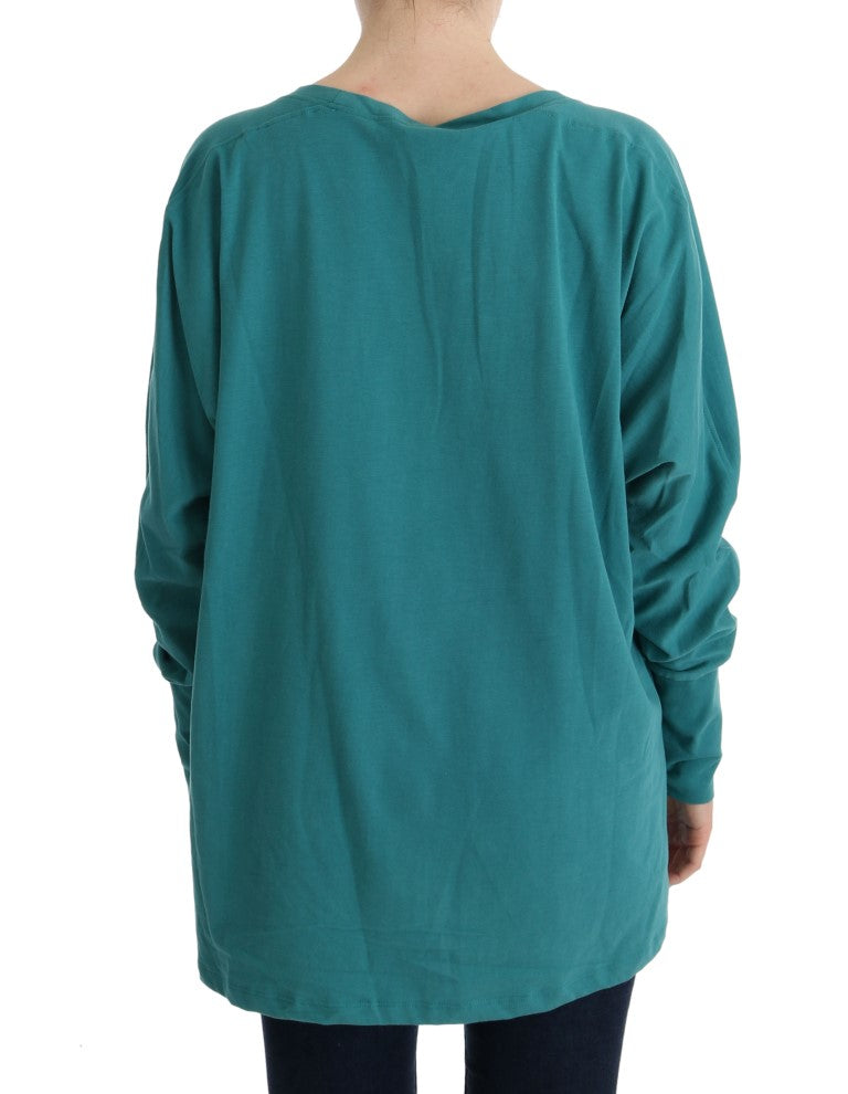John Galliano Green Cotton Oversized Sweater - Designed by John Galliano Available to Buy at a Discounted Price on Moon Behind The Hill Online Designer Discount Store