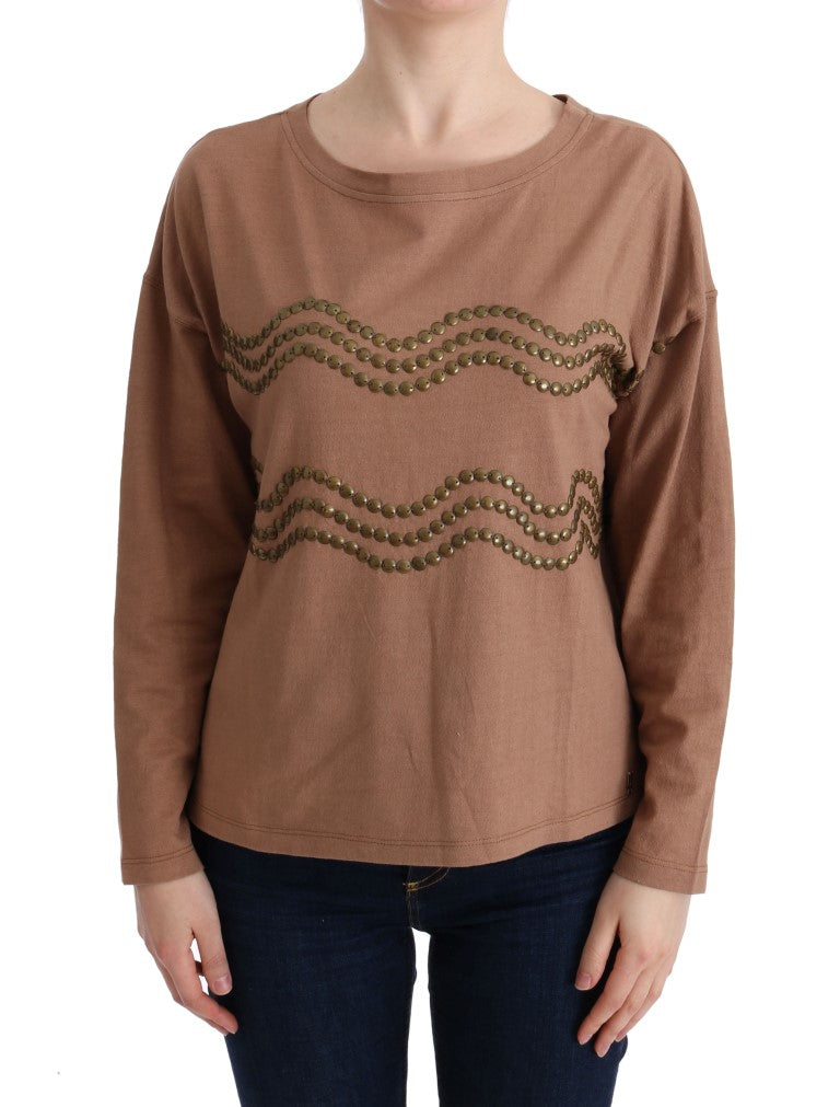 Brown Cotton Studded Sweater designed by John Galliano available from Moon Behind The Hill's Women's Clothing range