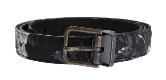 Black Cayman Linen Leather Belt - Designed by Dolce & Gabbana Available to Buy at a Discounted Price on Moon Behind The Hill Online Designer Discount Store
