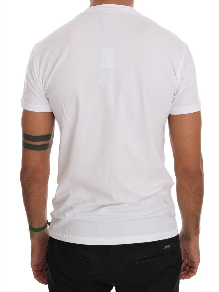 White Cotton Crewneck T-Shirt designed by Daniele Alessandrini available from Moon Behind The Hill's Men's Clothing range