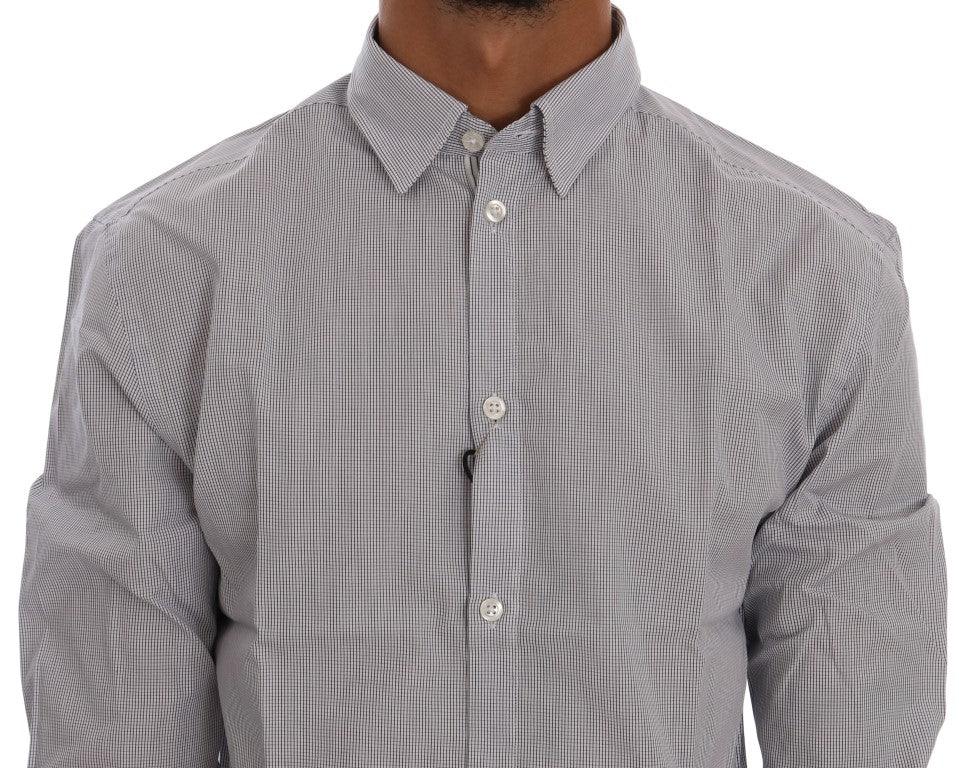 White Blue Check Casual Cotton Regular Fit Shirt designed by Frankie Morello available from Moon Behind The Hill's Men's Clothing range
