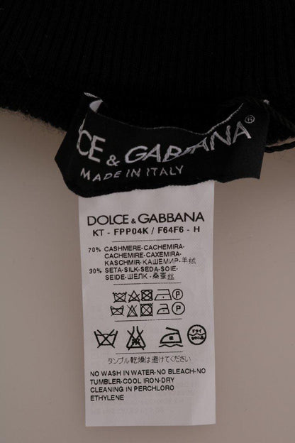 Black Cashmere Silk Stretch Tights Stockings - Designed by Dolce & Gabbana Available to Buy at a Discounted Price on Moon Behind The Hill Online Designer Discount Store