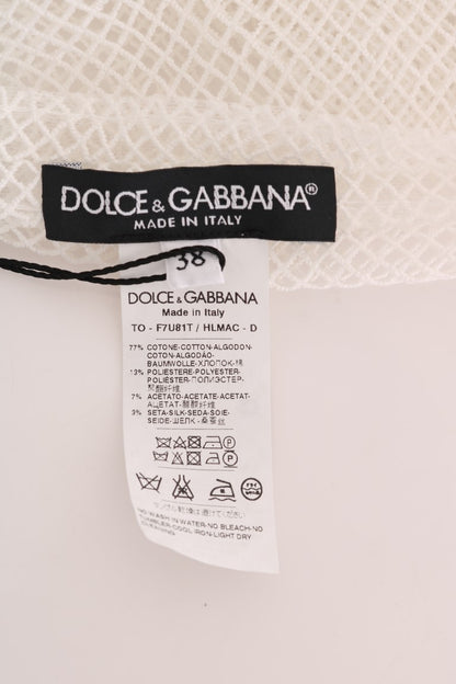 White Net Tank Transparent Top designed by Dolce & Gabbana available from Moon Behind The Hill's Women's Clothing range