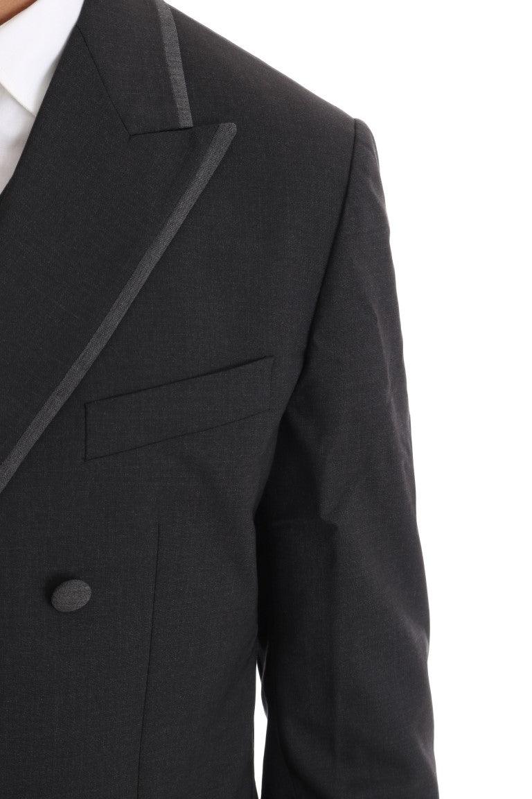 Dolce & Gabbana Men's Gray Wool Stretch 3 Piece Two Button Suit - Designed by Dolce & Gabbana Available to Buy at a Discounted Price on Moon Behind The Hill Online Designer Discount Store