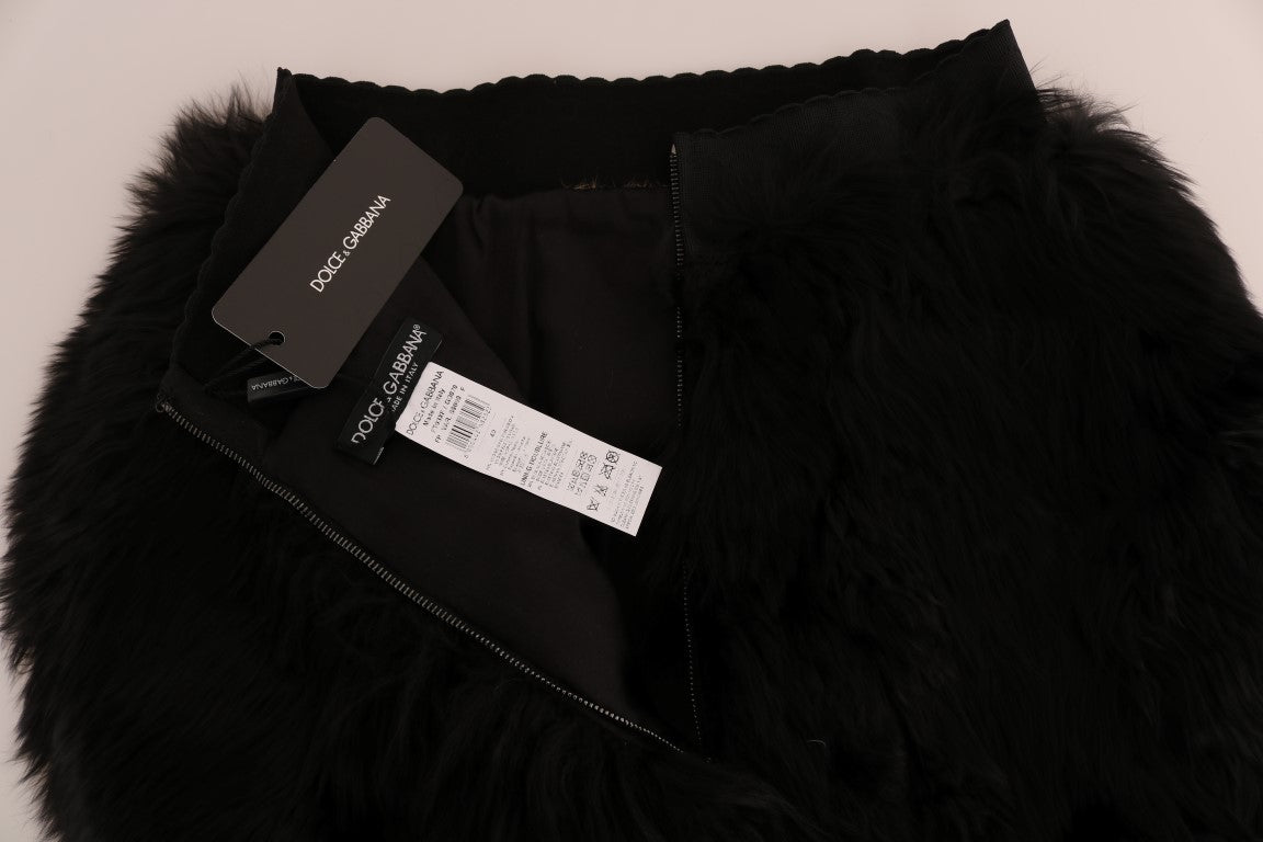 Black Mink Nutria Fur Mini Hot Pants - Designed by Dolce & Gabbana Available to Buy at a Discounted Price on Moon Behind The Hill Online Designer Discount Store