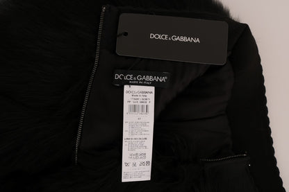 Black Lamb Fox Fur Mini Hot Pants - Designed by Dolce & Gabbana Available to Buy at a Discounted Price on Moon Behind The Hill Online Designer Discount Store
