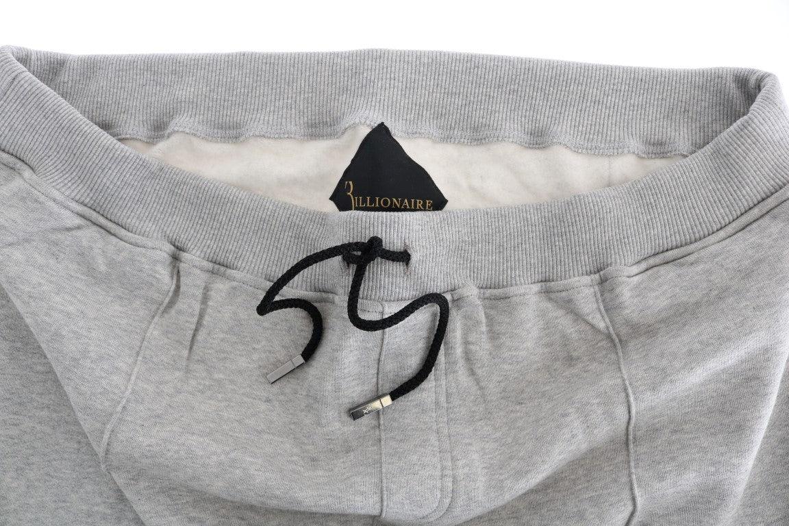 Billionaire Italian Couture Men's Gray Cotton Hooded Sweatsuit - Designed by Billionaire Italian Couture Available to Buy at a Discounted Price on Moon Behind The Hill Online Designer Discoun