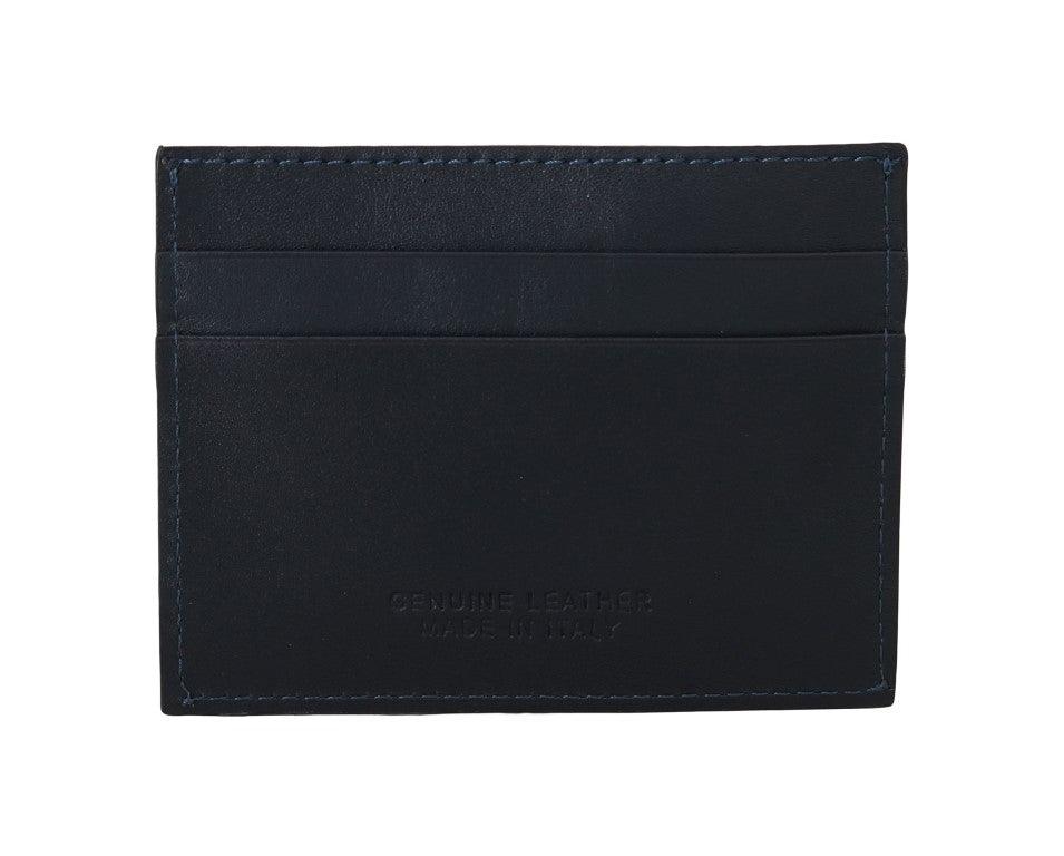 Blue Leather Cardholder Wallet - Designed by Billionaire Italian Couture Available to Buy at a Discounted Price on Moon Behind The Hill Online Designer Discount Store
