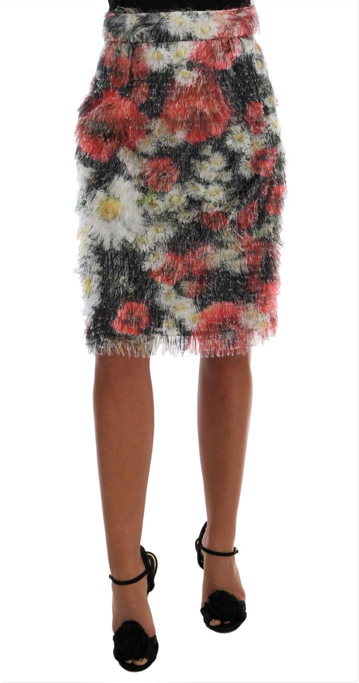 Floral Patterned Pencil Straight Skirt - Designed by Dolce & Gabbana Available to Buy at a Discounted Price on Moon Behind The Hill Online Designer Discount Store