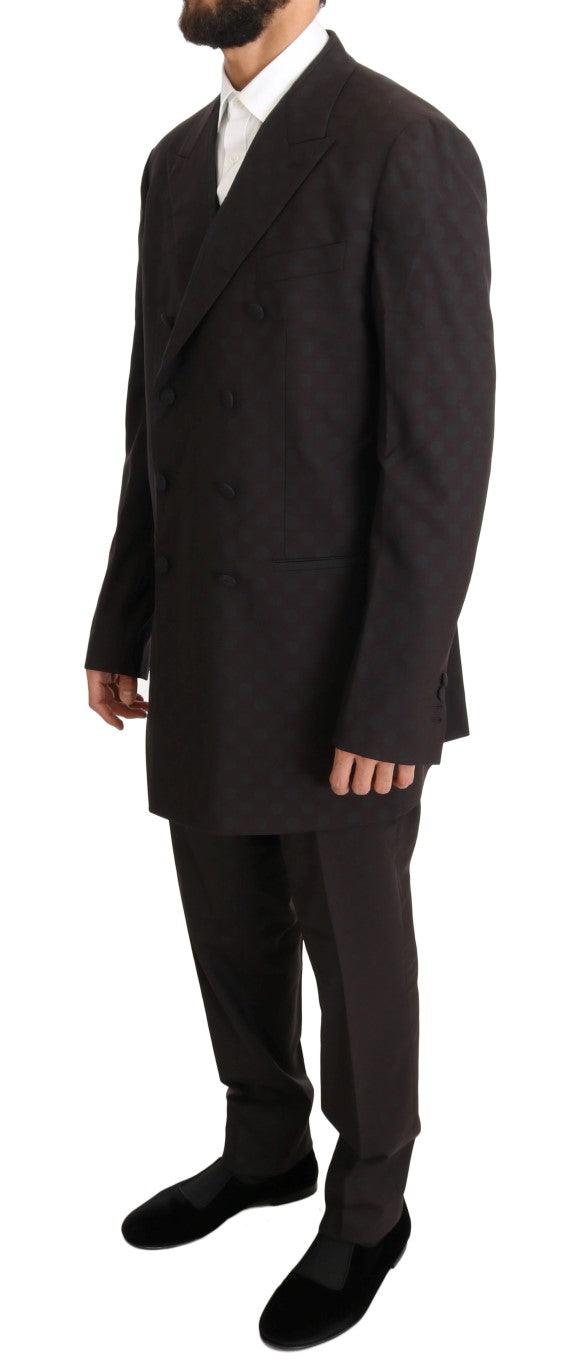 Dolce & Gabbana Men's Bordeaux Wool Stretch Long 3 Piece Suit - Designed by Dolce & Gabbana Available to Buy at a Discounted Price on Moon Behind The Hill Online Designer Discount Store
