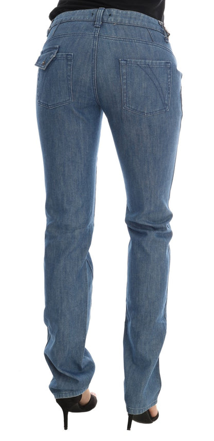 Blue Wash Cotton Slim Denim Jeans - Designed by Costume National Available to Buy at a Discounted Price on Moon Behind The Hill Online Designer Discount Store