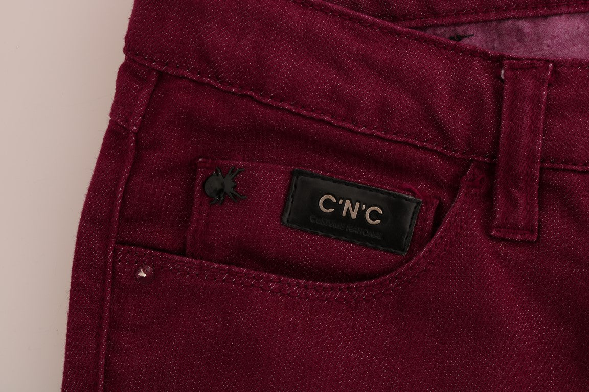 Red Wash Cotton Stretch Denim Jeans designed by Costume National available from Moon Behind The Hill's Women's Clothing range