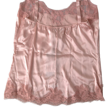 Antique Rose Lace Silk Camisole Top Underwear