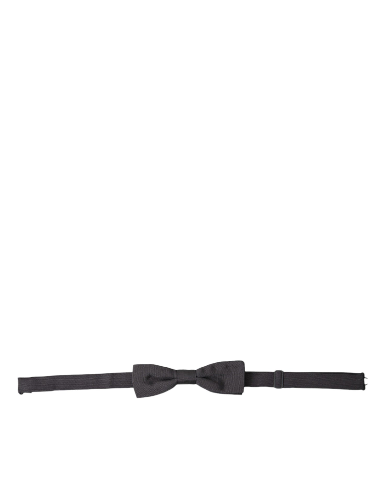 Dark Gray Silk Adjustable Neck Men Papillon Bow Tie