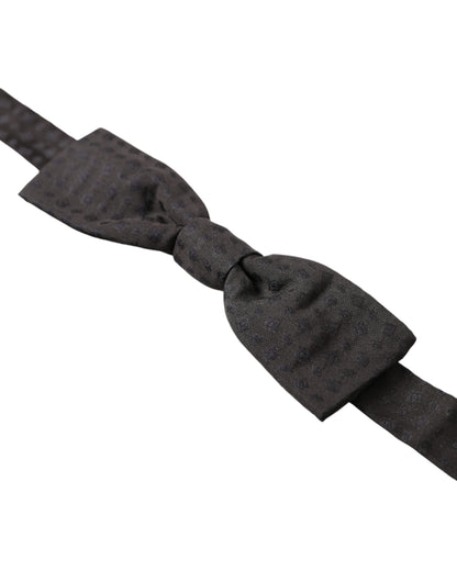 Brown Fantasy Silk Adjustable Neck Men Papillon Bow Tie