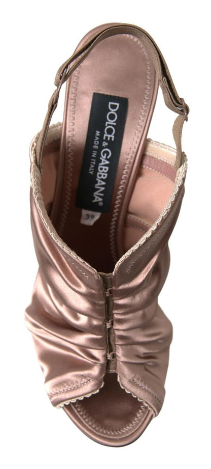 Light brown Slingback Corset Style Fastening stiletto heels