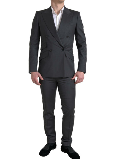 Dolce & Gabbana Gray 2 Piece Double Breasted SICILIA Suit