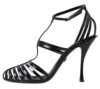 Dolce & Gabbana Black Stiletto High Heels Sandals