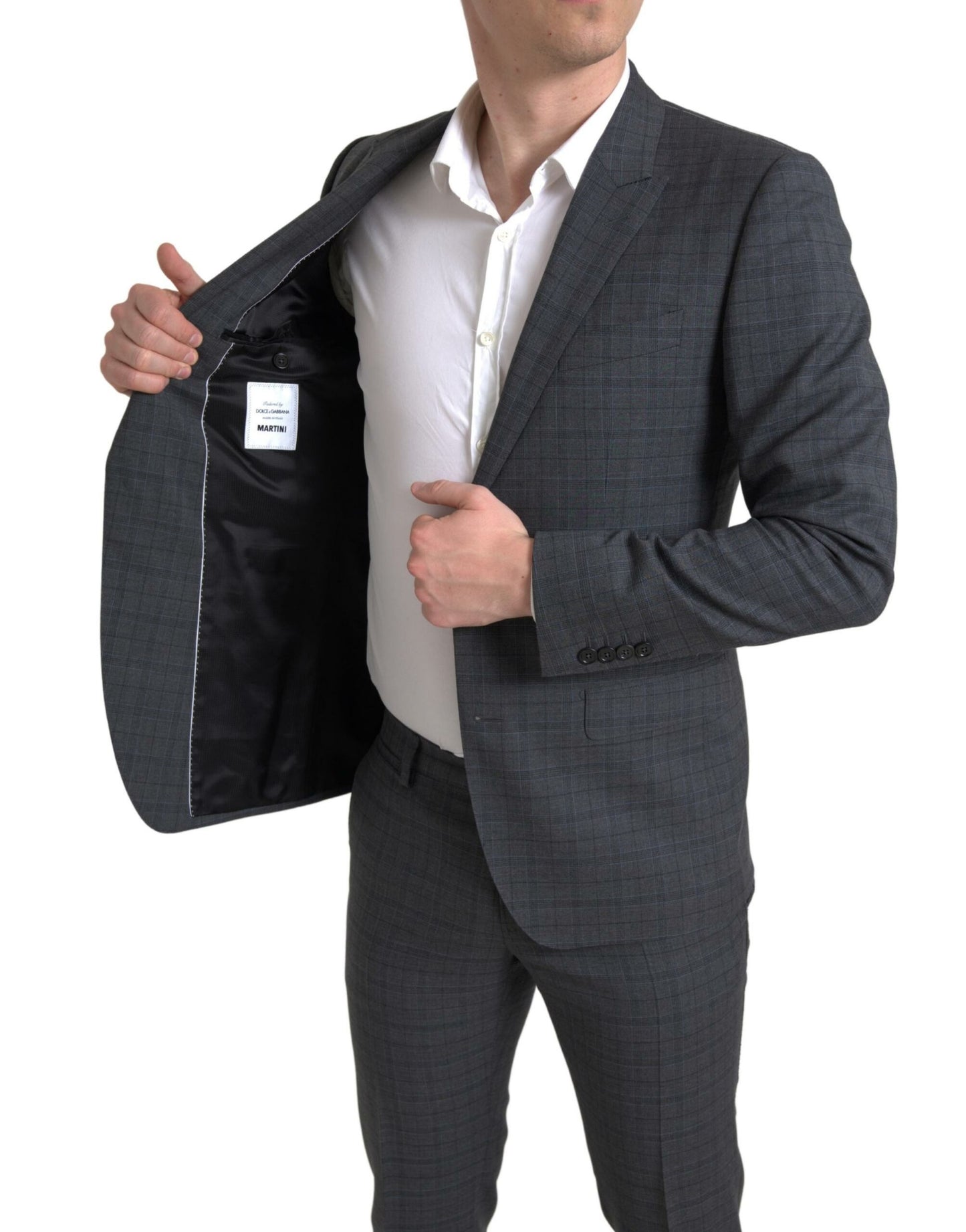 Dolce & Gabbana Gray 2 Piece Single Breasted MARTINI Suit