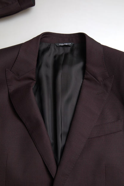 Dolce & Gabbana Maroon 2 Piece Single Breasted MARTINI Suit